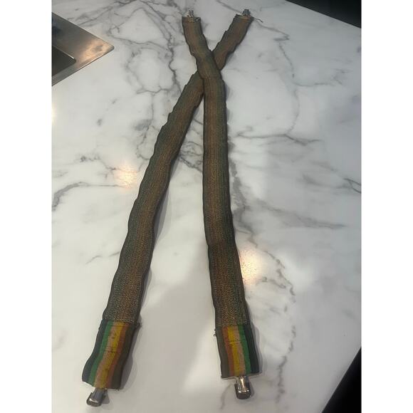 Vintage Rainbow Suspenders Adjustable 4 clip Dark Muted Colorful LGBTQ Pride OS - Picture 5 of 7